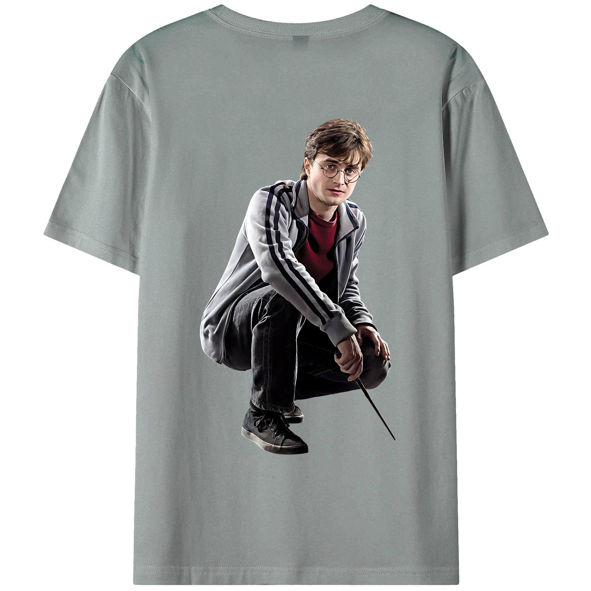 （画像用） Harry Potter ハリー・ポッターシリーズ 綿100％ メンズ半袖Tシャツ（バックプリント） 通気性